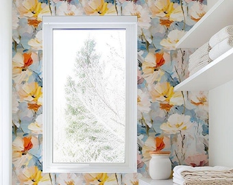 Acrylic Florals Wallpaper | Urbanwalls