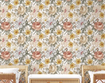 Prairie Floral Wallpaper | Urbanwalls