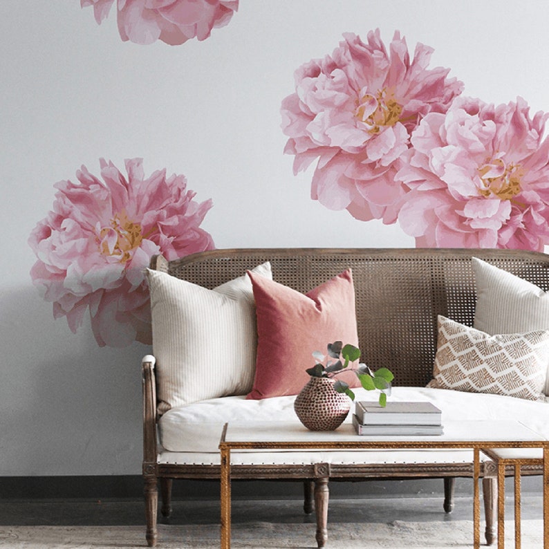 Beautiful Peony Garden Flower Pack Wall Decals Urbanwalls image 1