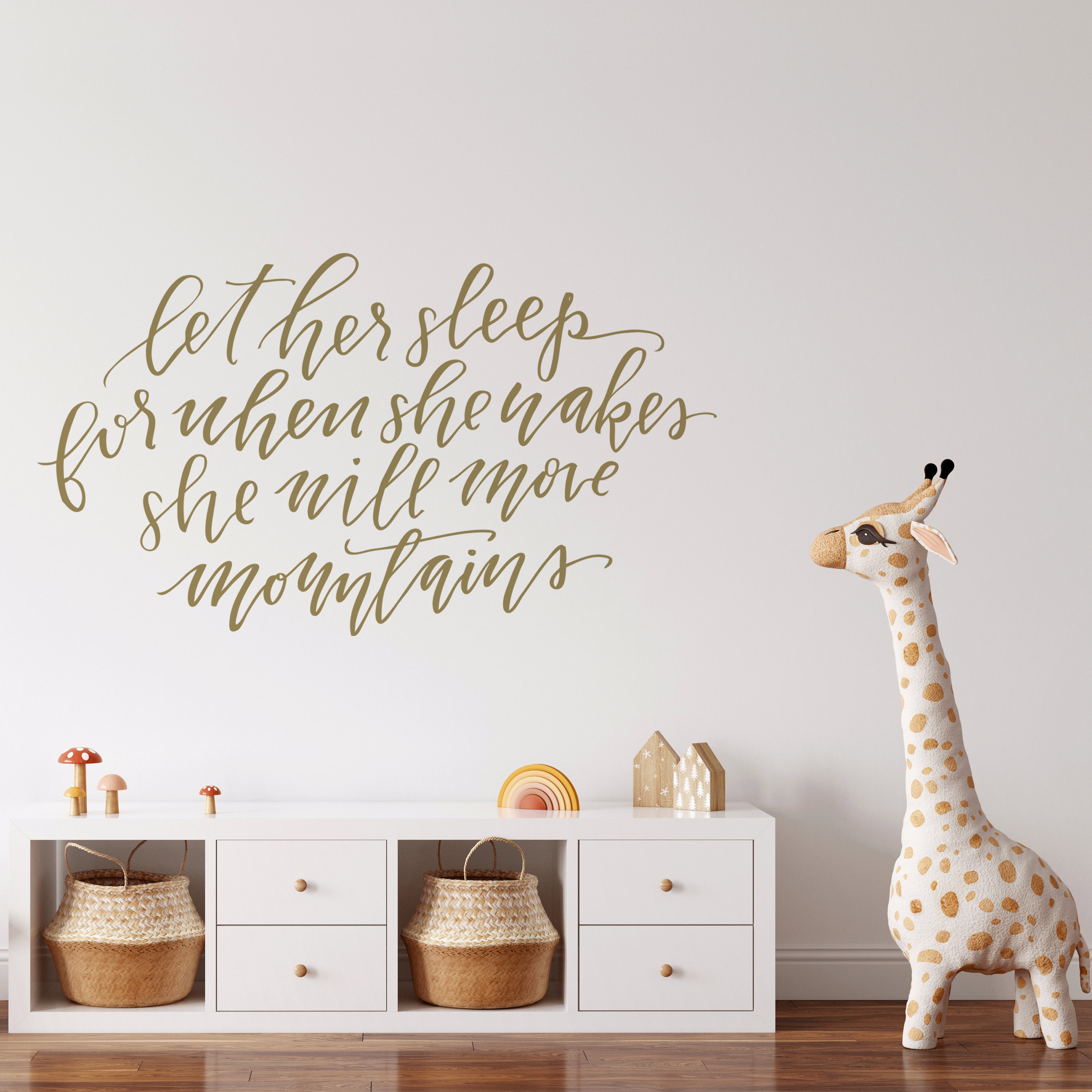 Wandaufkleber „Let Her Sleep“ – 58x37,7 Cm, Aus PVC, Für Kinderzimmer & Wohnzimmer, Einfach Anzubringen
