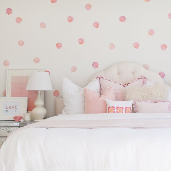 Watercolor Polka Dots Wall Decals | Urbanwalls