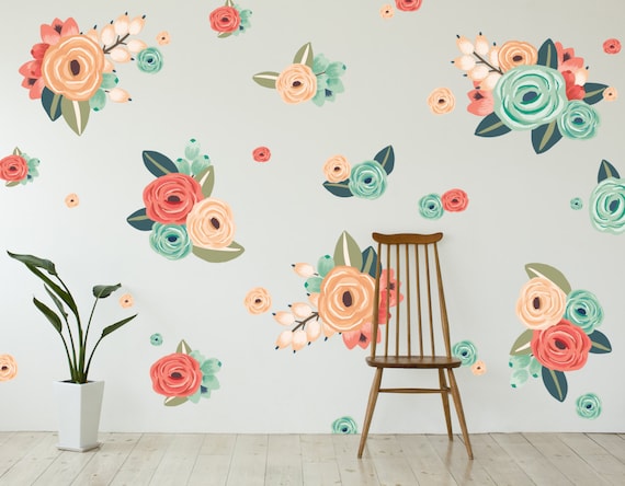 Wall stickers Wall Decals Stylized Floral Design Adhesive Wall Sticker