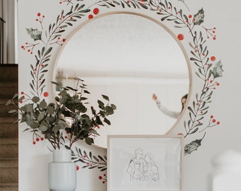 Christmas Holly Wall Decals | Urbanwalls