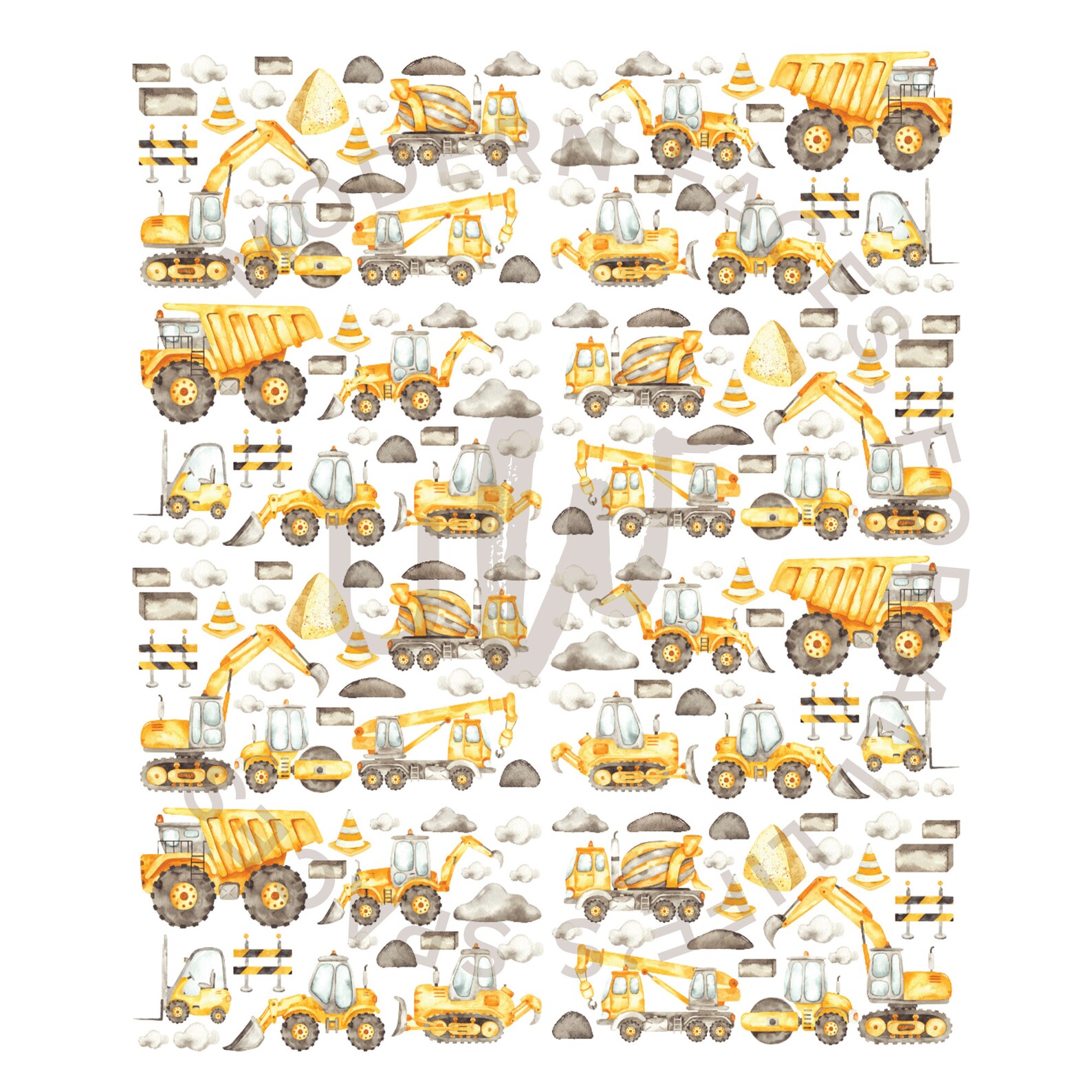 Construction Truck Wall Decals | Urbanwalls - Etsy