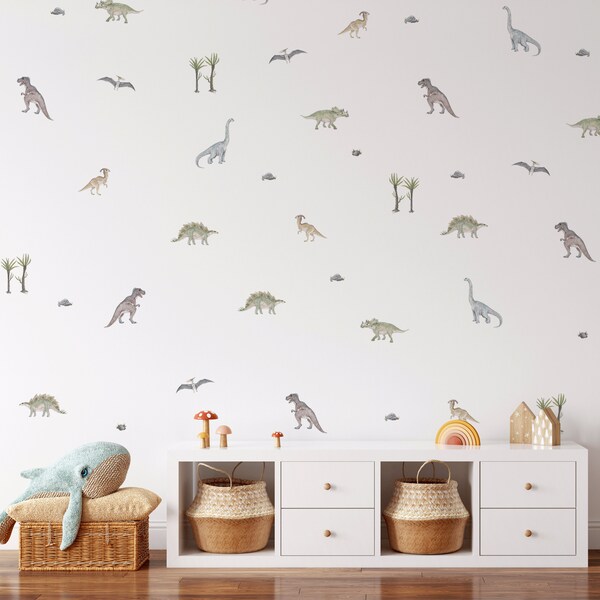 Dinosaur Wall Decals Etsy