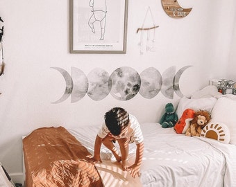 Moon Phases in Slate Wall Decals | Urbanwalls