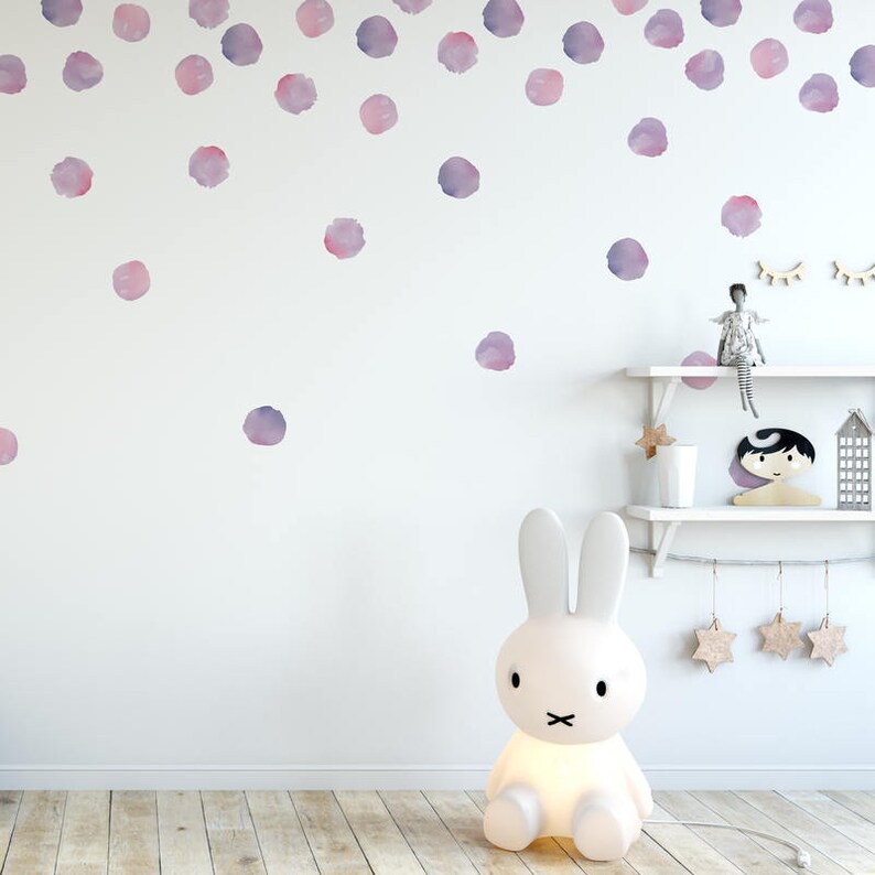 Vinyl Wall Sticker Decal Art Watercolor Polka Dots Etsy Canada