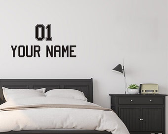 Jersey Name and Number Wall Decals | Urbanwalls