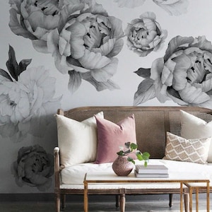 Midnight Peonies Wall Decals | Urbanwalls