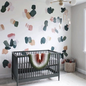 Large Emerald Brush Strokes Wall Decals | Urbanwalls