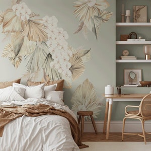 Textured Bohemian Palm Cluster Wall Decals | Urbanwalls