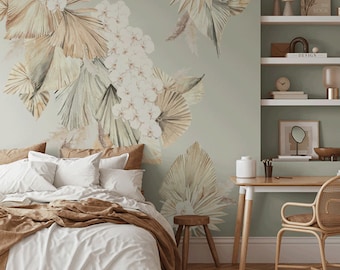 Textured Bohemian Palm Cluster Wall Decals | Urbanwalls