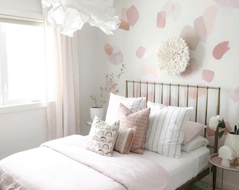 Large Pink Brush Strokes Wall Decals | Urbanwalls