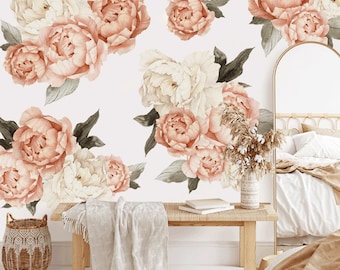 Textured Summer Daze Peony Cluster Wall Decals | Urbanwalls