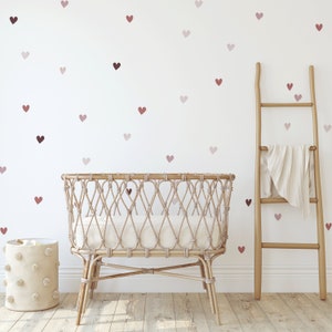 1.5" Blush Mini Watercolor Hearts Wall Decals | Urbanwalls