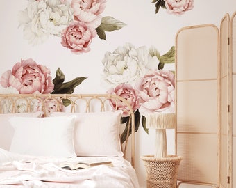 Blushing Peonies Wall Decals | Urbanwalls