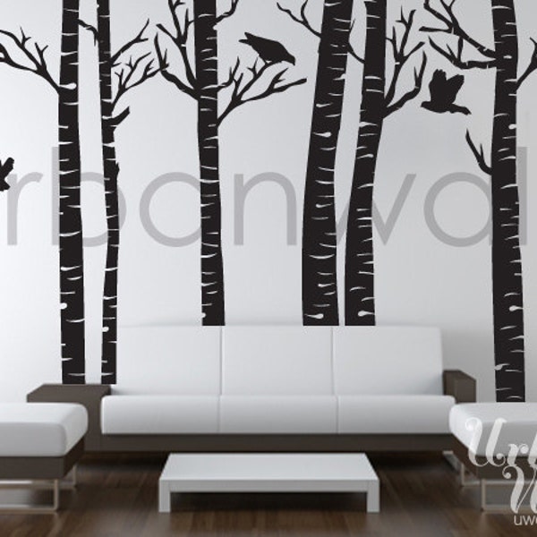 Vinyl Wall Sticker Decal Art - Birch Trees