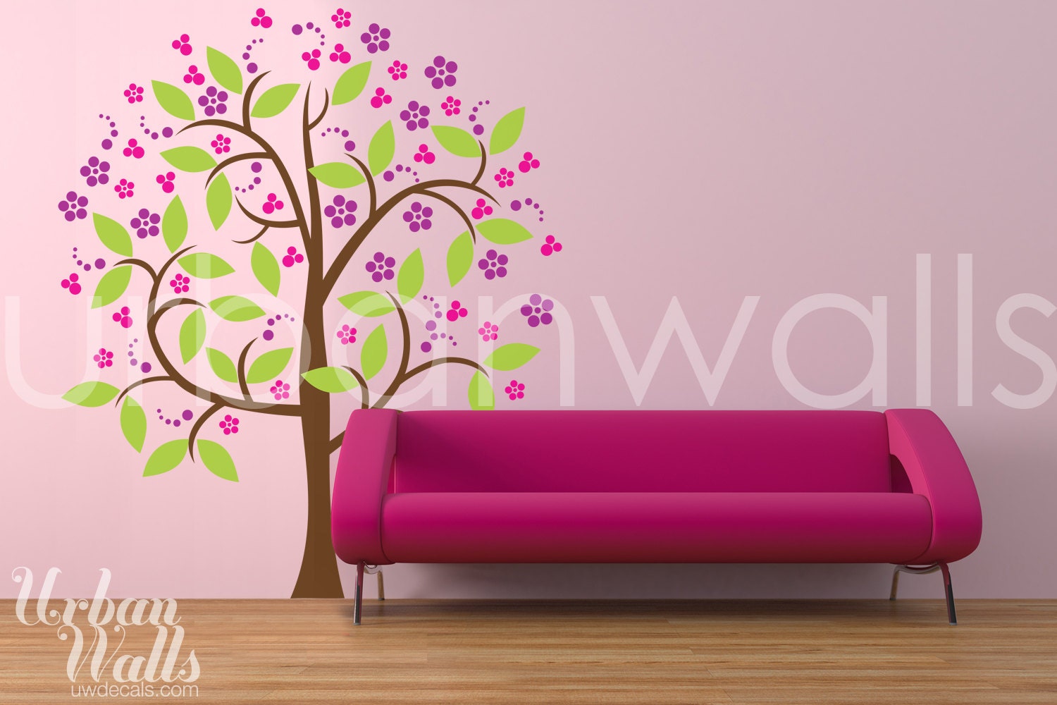 Vinyl Wall Sticker Decal Art Girly Girl Tree | Etsy