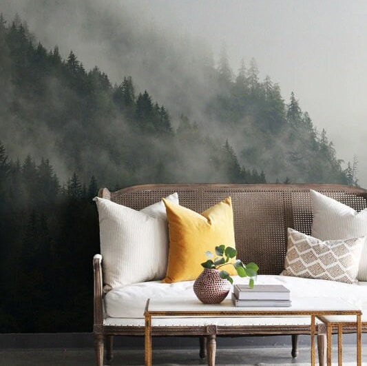 Misty Mountain Wall Mural | Urbanwalls - Etsy