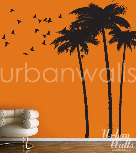 Vinyl Wall Sticker Decal Art Palm Tree Etsy