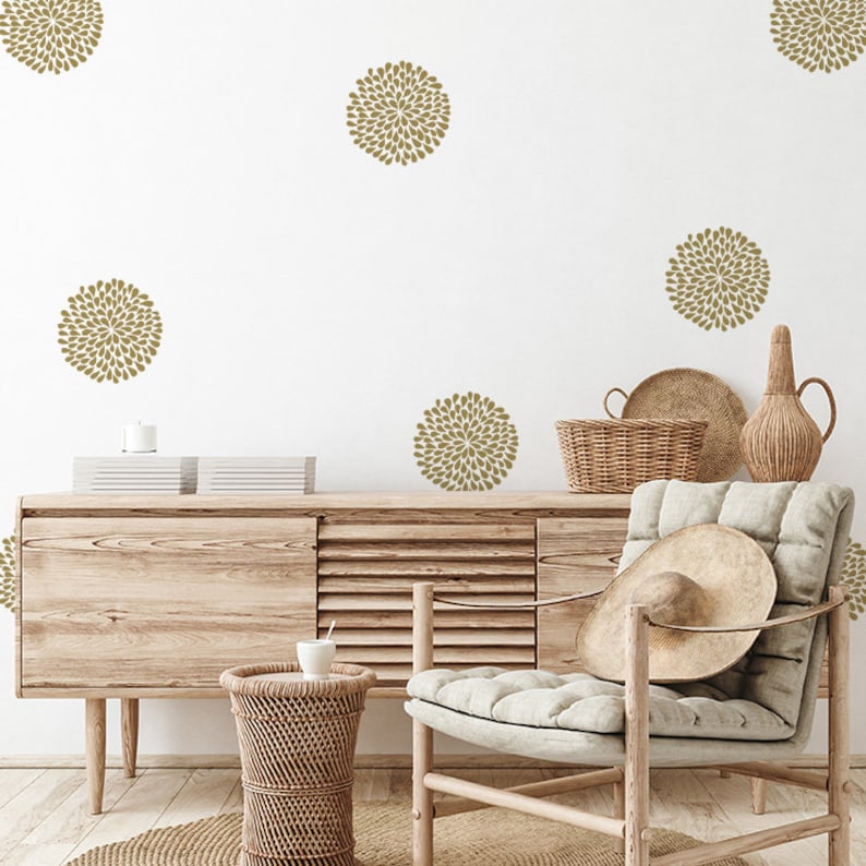 Flower Wall Decals Urbanwalls Gold Metallic