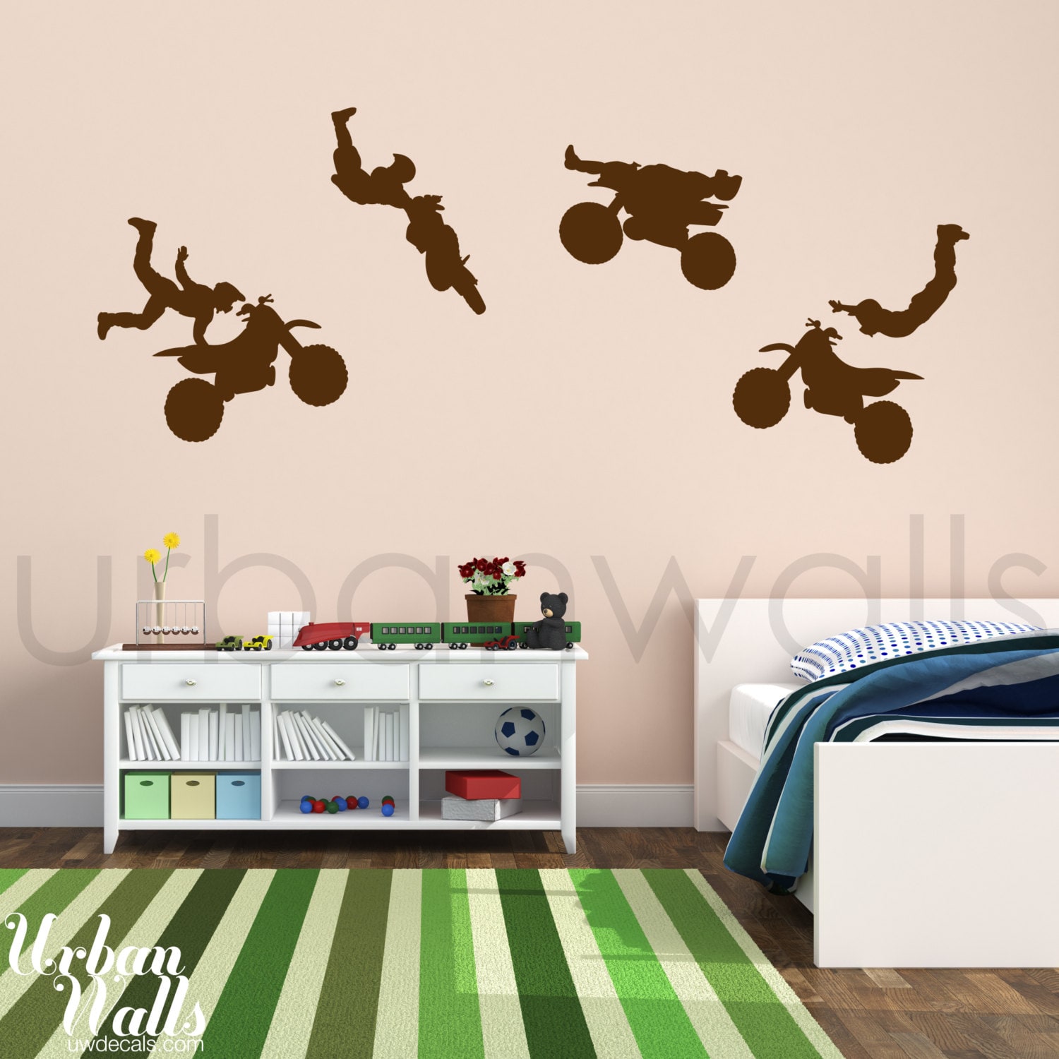 Vinyl Wall Sticker Decal Art Dirt Bikes Etsy
