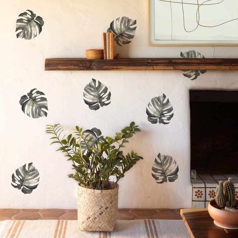 Mini Monstera Leaves Wall Decals Urbanwalls Full Order