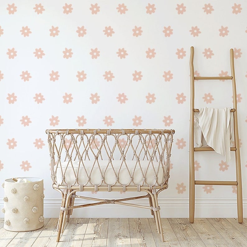 Mini Whimsy Daisy Wall Decals Urbanwalls Peach