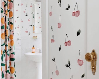 Watercolor Cherries Wall Decals | Urbanwalls