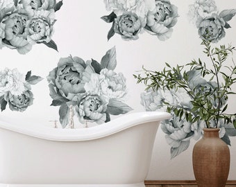 Midnight Peony Clusters Wall Decals | Urbanwalls