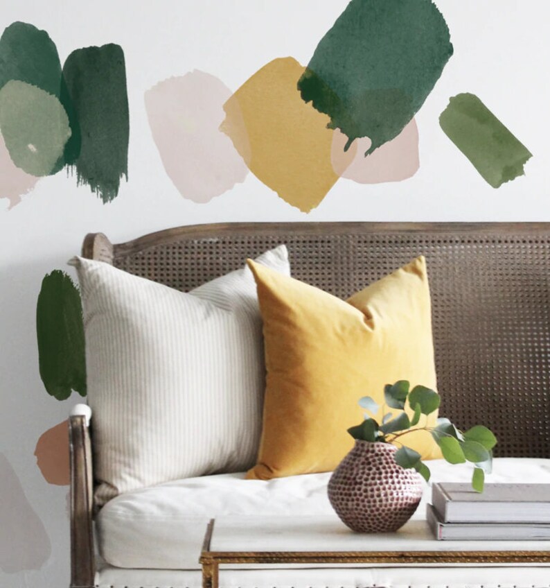 Vinyl Wall Sticker Decal Art Large Paint Brush Strokes Etsy