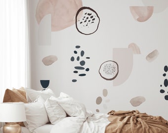 Blush Circular Abstract Wall Decals | Urbanwalls