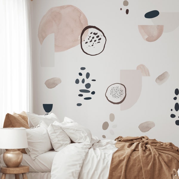 Blush Circular Abstract Wall Decals | Urbanwalls
