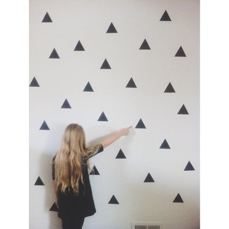 Vinyl Wall Sticker Decal Art Triangles Etsy
