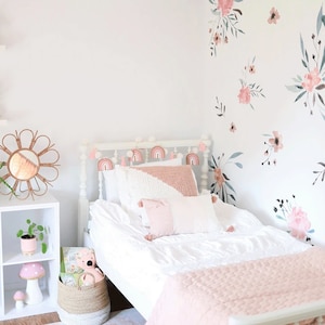 Pink Watercolor Flowers Wall Decals | Urbanwalls