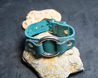 Personalized Leather Bracelet: Custom Initial Cuff - Unisex Design