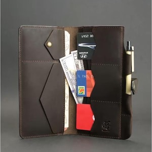 Porta-cartões masculino - Carteira masculina - Porta-cartões de couro - Carteira de couro minimalista - Carteira de couro minimalista - Carteira de couro feita à mão