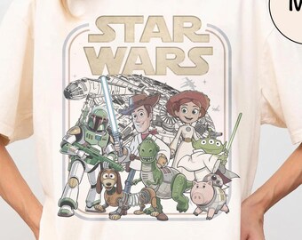 Disney Retro Toy Story Star Wars Shirt,May The 4th Be With You Disney Tee,Funny Pixar Toy Story Mashup Tee, Disney Star Wars Day Family Trip
