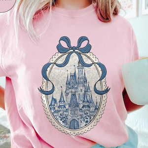 Disney Magical Castle Shirt, Magic Kingdom Blue Coquette Shirt, Disney Castle Fairytale Coquette Shirt, Disneyworld Family Trip Shirt