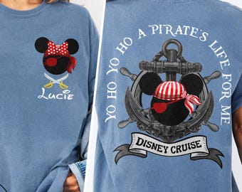 Personalized Disney Yo Ho Ho Pirate's Life For Me Shirt, Disneyland Pirate Cruise Tee, Family Cruise Shirt, Mickey Minnie Mouse Pirate Shirt