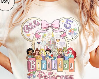 Wdw Princess Castle Coquette Bow Shirt, Personalized Birthday Girl, Princess Crew Shirt, Pastel Castle Shirt, dn Princess Gift