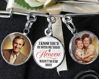 Personalized Graduation Lapel Pin With Photo Charms, Walking With You Today Grad Gift, Graduation Day Memorial, Graduation Gift Lapel Pin