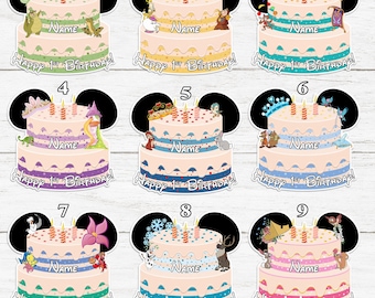 Personalized Disney Princess Birthday Cake Magnets, Best Birthday Ever Cruise Door Magnets, Princess Birthday Family Cruise Stateroom Magnet