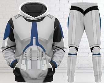 Clone Trooper Star Wars Costume Shirt, Star Wars Cosplay Costume Hoodie, Halloween Costume Outfit, Movie Character All Over Print Sweatshirt