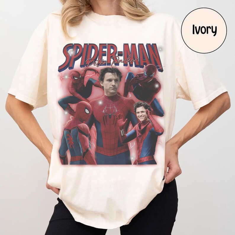 Spiderman Peter Parker Spider Hero Movie 90s Shirt, Spiderman A Brand New Day Tee, MCU Marvel Superhero Tee, Disney Trip Shirt bild 3