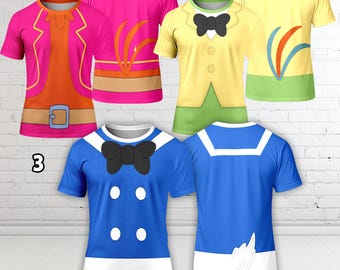 The Three Caballeros Costume 3D Shirt, DN Family Musical Cartoon Halloween Cosplay, The Three Caballeros Hoodie Sweatpants Clothing