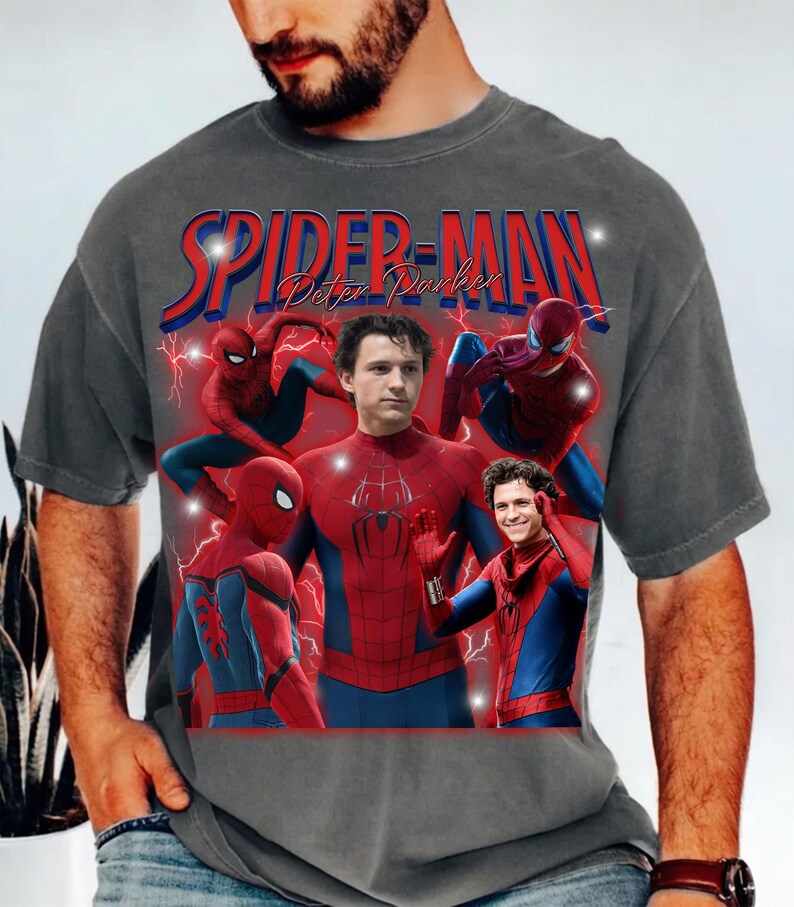 Spiderman Peter Parker Spider Hero Movie 90s Shirt, Spiderman A Brand New Day Tee, MCU Marvel Superhero Tee, Disney Trip Shirt bild 4