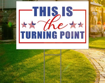 Charlie Kirk Freedom Yard Sign, This is The Turning Point Garden Sign, Justice For Charlie Kirk, Freedom Home Decor, Charlie Kirk Day Banner