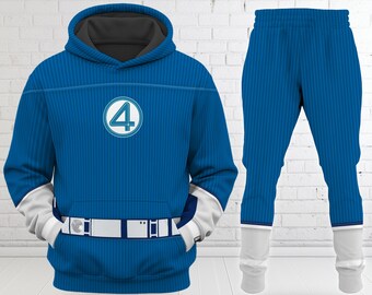 Reed Richards Fantastic Four Marvel Superhero 3D Halloween Costume Hoodie, Marvel Fantastic Four First Steps, Fantastic Four Cosplay