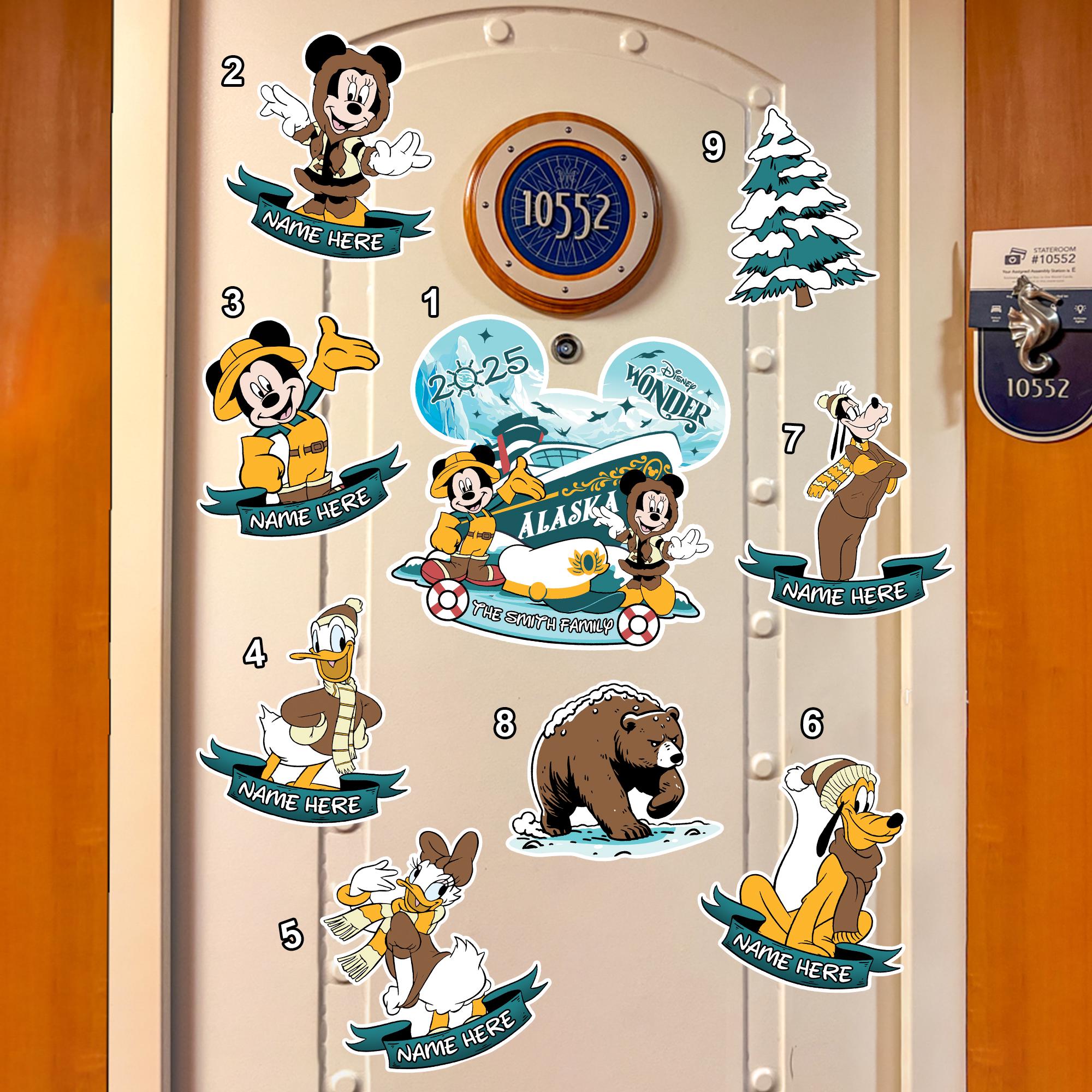 Personalized Mickey & Friends Alaska Disney Cruise Magnet, Disney Wonder Dream Magnet, Family Cruise Stateroom Door, Disney Cruise Magnet